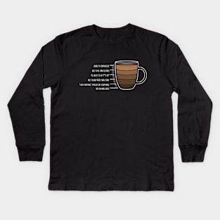 Morning coffee meter Kids Long Sleeve T-Shirt